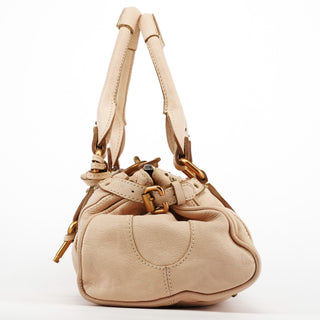 Chloe Beige Leather Paddington Top Handle Bag