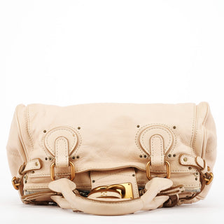 Chloe Beige Leather Paddington Top Handle Bag