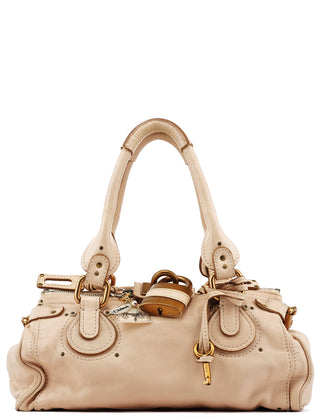 Chloe Beige Leather Paddington Top Handle Bag