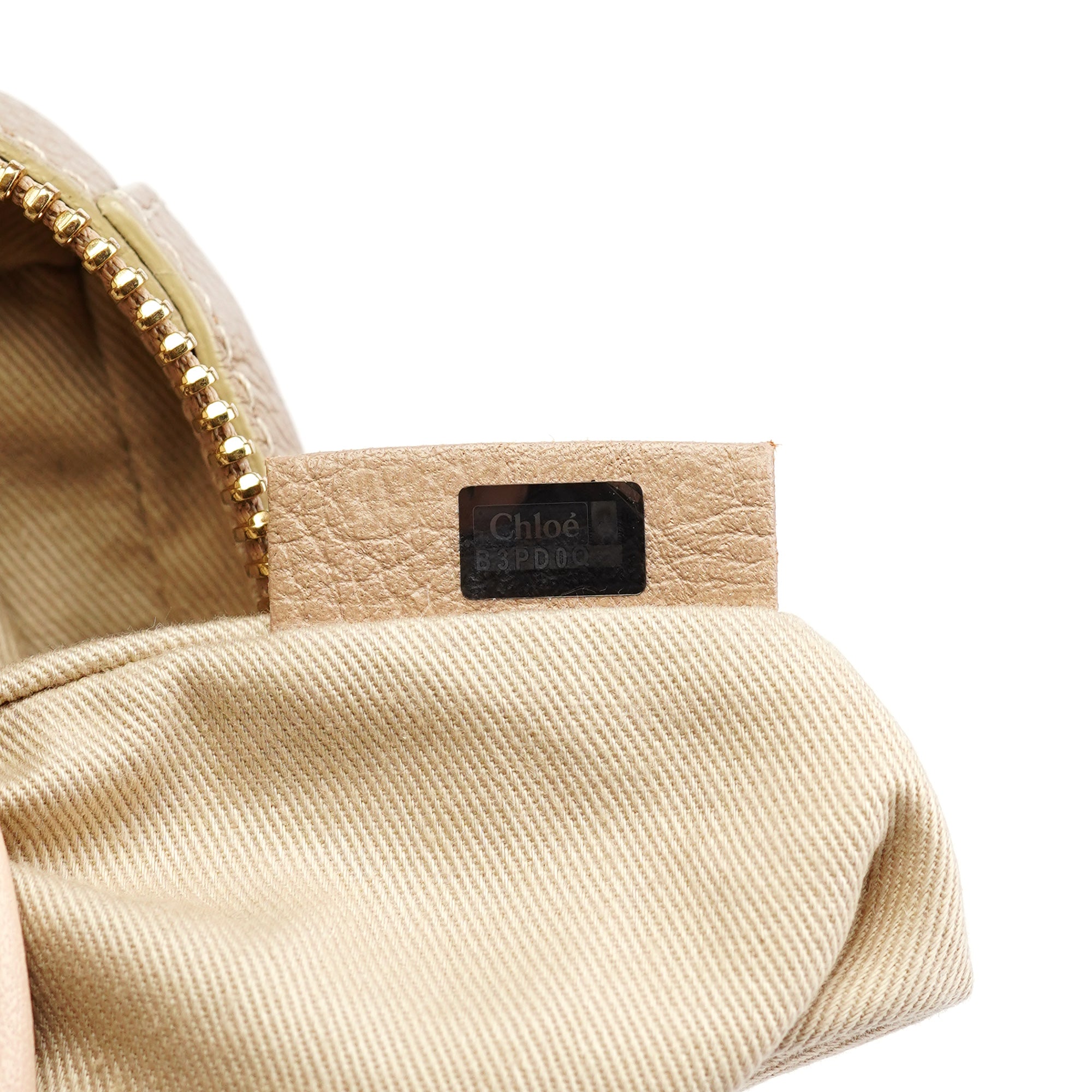 Chloé Sac deux portés Paraty en cuir beige
