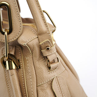 Chloe Beige Leather Paraty 2-Way Bag