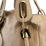 Chloé Sac deux portés Paraty en cuir beige