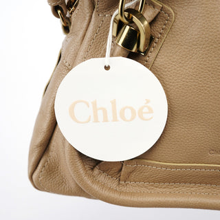 Chloe Beige Leather Paraty 2-Way Bag