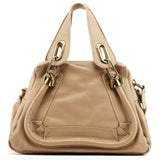 Chloé Sac deux portés Paraty en cuir beige