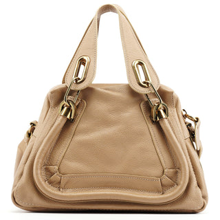 Chloe Beige Leather Paraty 2-Way Bag