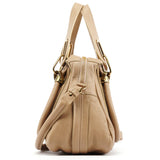 Chloé Sac deux portés Paraty en cuir beige