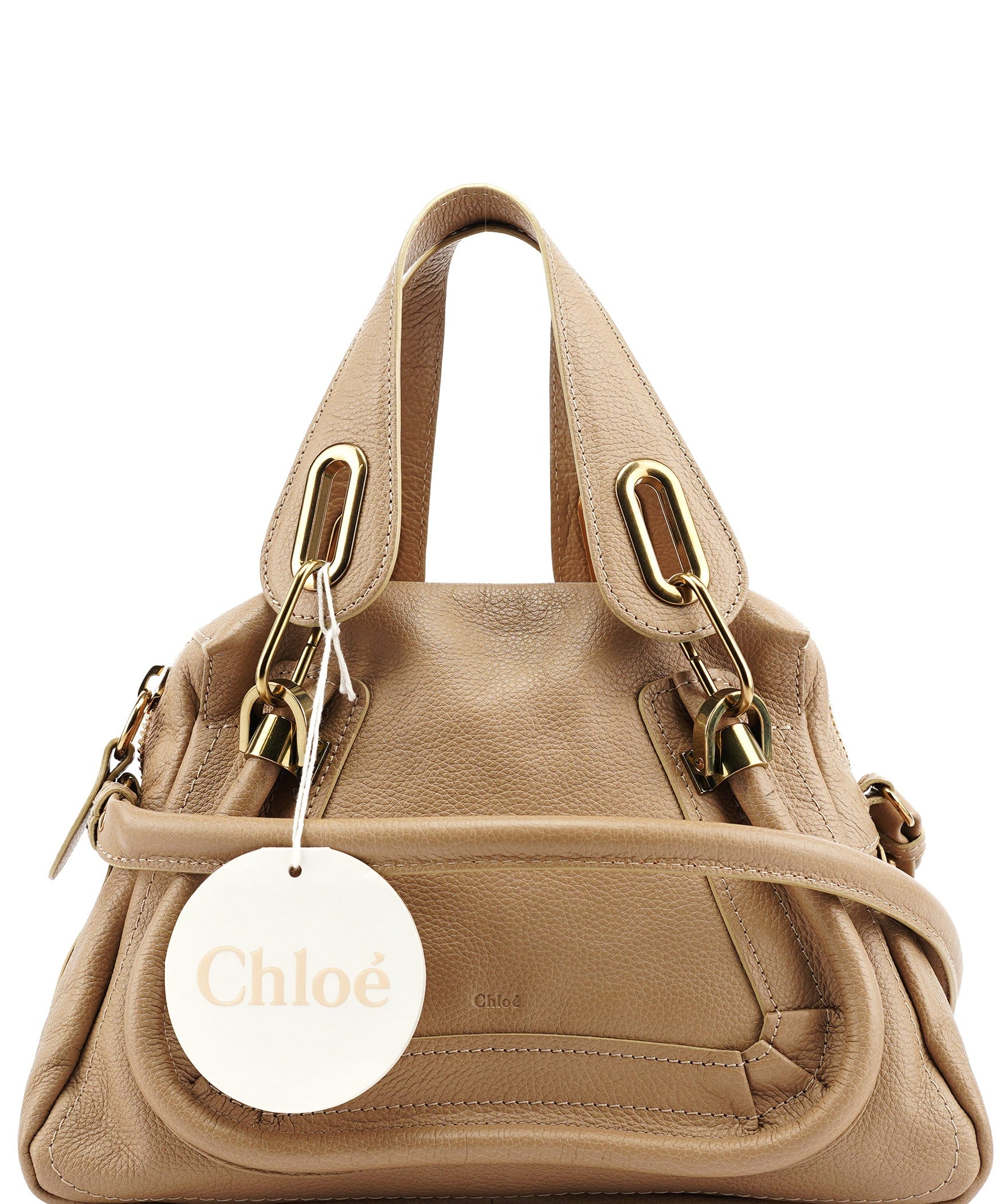 Chloe Beige Leather Paraty 2-Way Bag