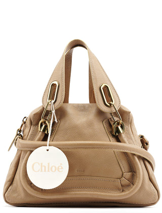 Chloe Beige Leather Paraty 2-Way Bag