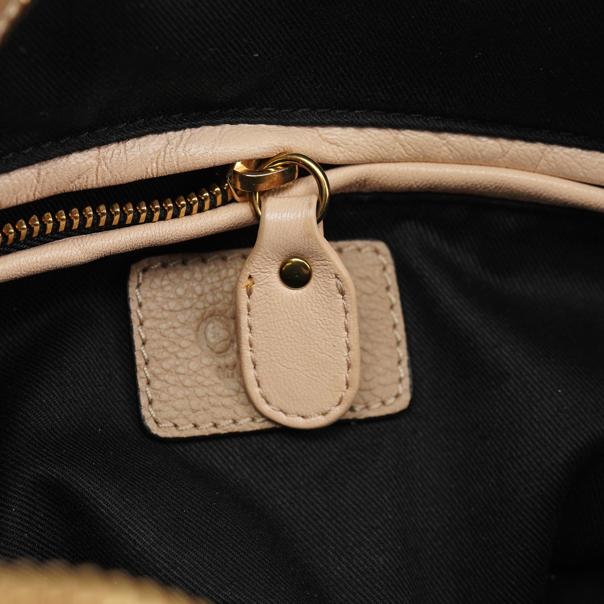 Chloé Sac deux portés Paraty en cuir beige