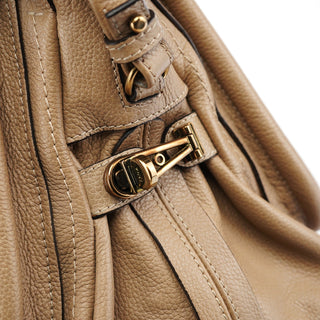 Chloe Beige Leather Paraty 2-Way Bag