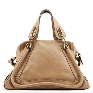 Chloe Beige Leather Paraty 2-Way Bag
