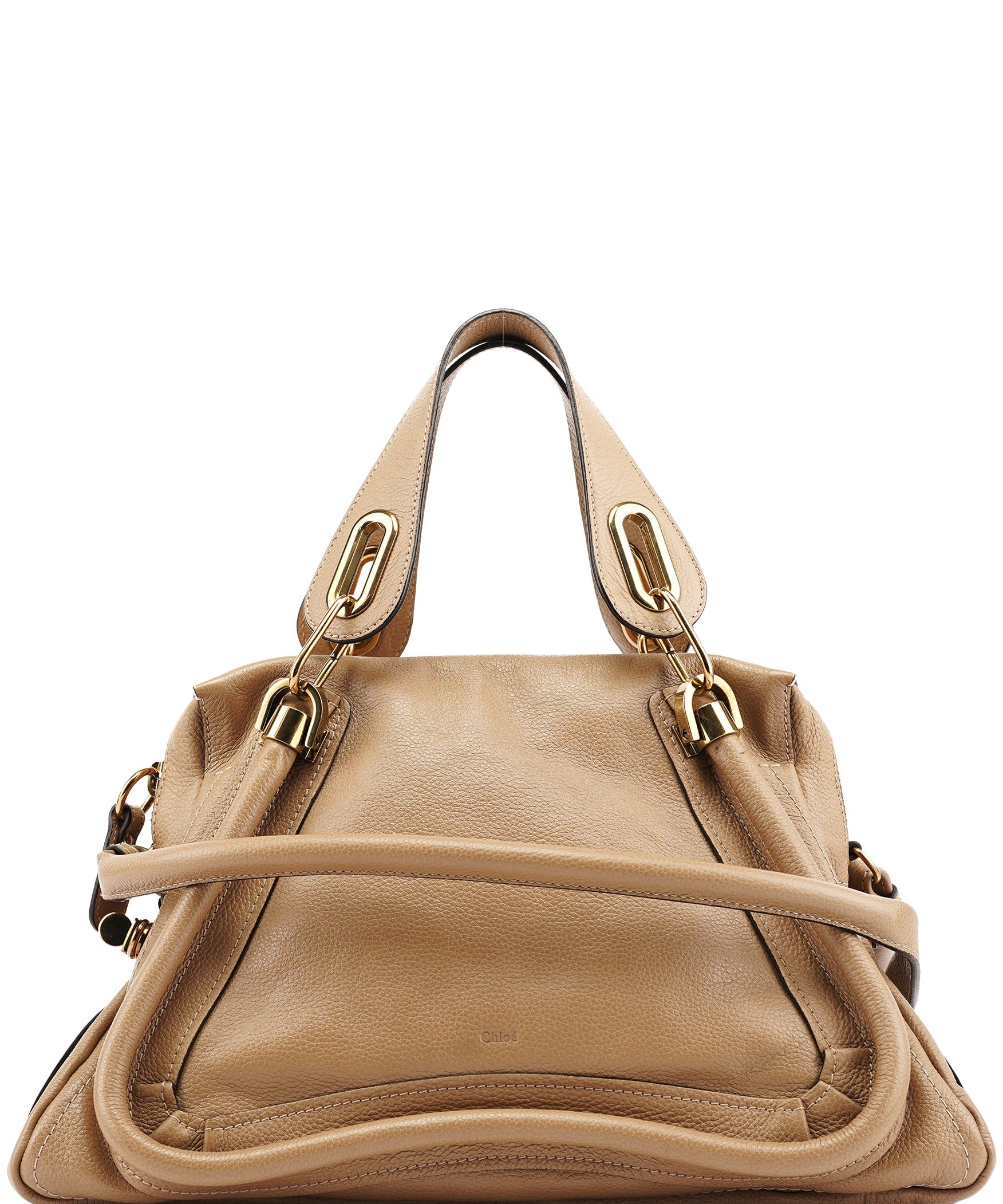 Chloe Beige Leather Paraty 2-Way Bag