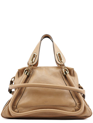 Chloe Beige Leather Paraty 2-Way Bag