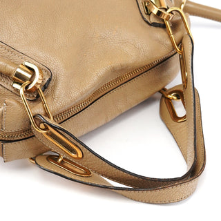 Chloe Beige Leather Paraty 2-Way Bag