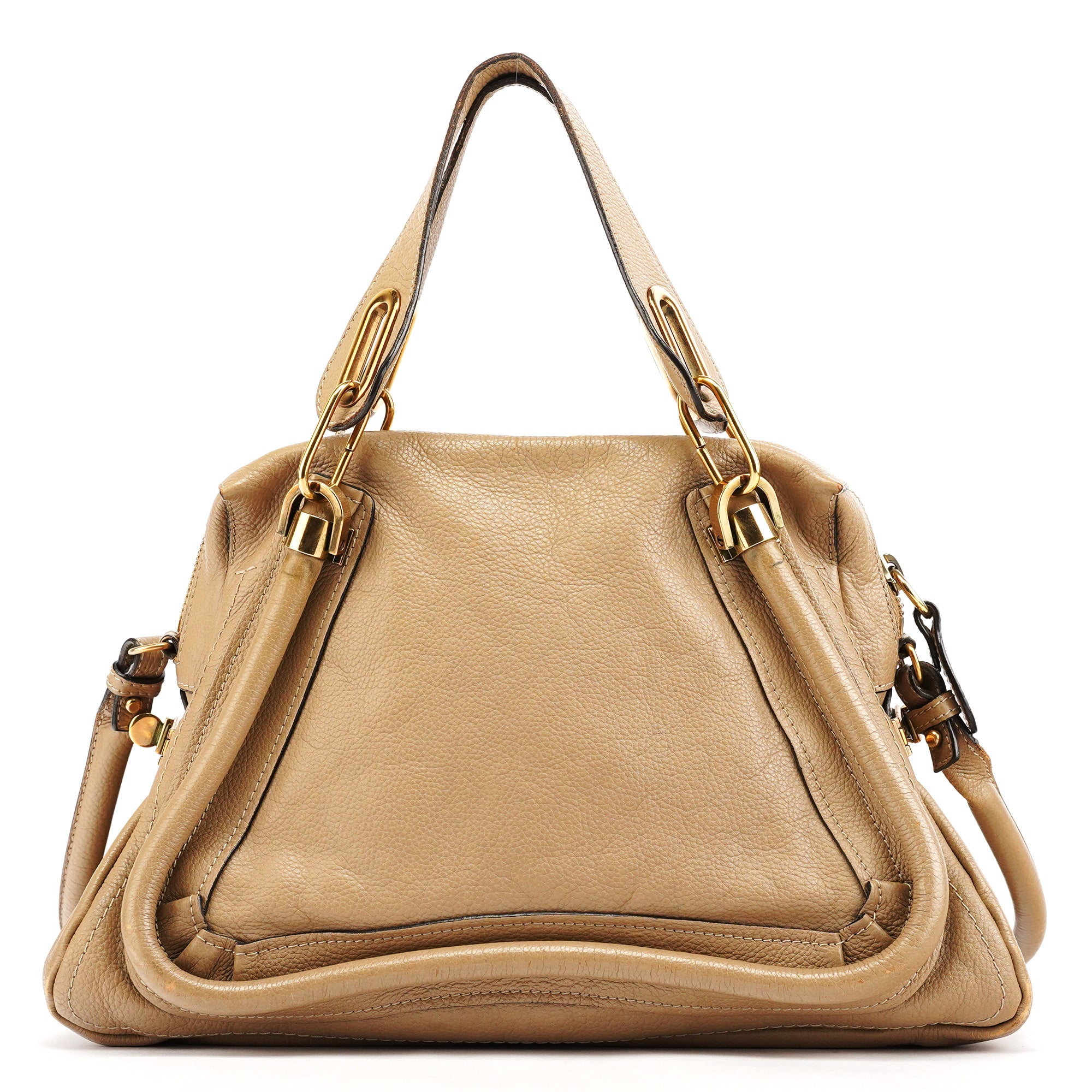 Chloe Beige Leather Paraty 2-Way Bag