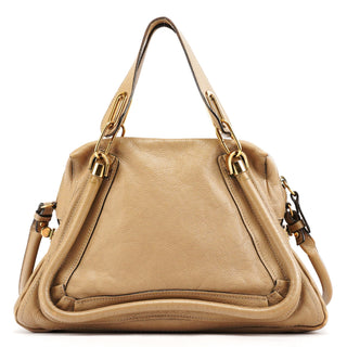 Chloe Beige Leather Paraty 2-Way Bag