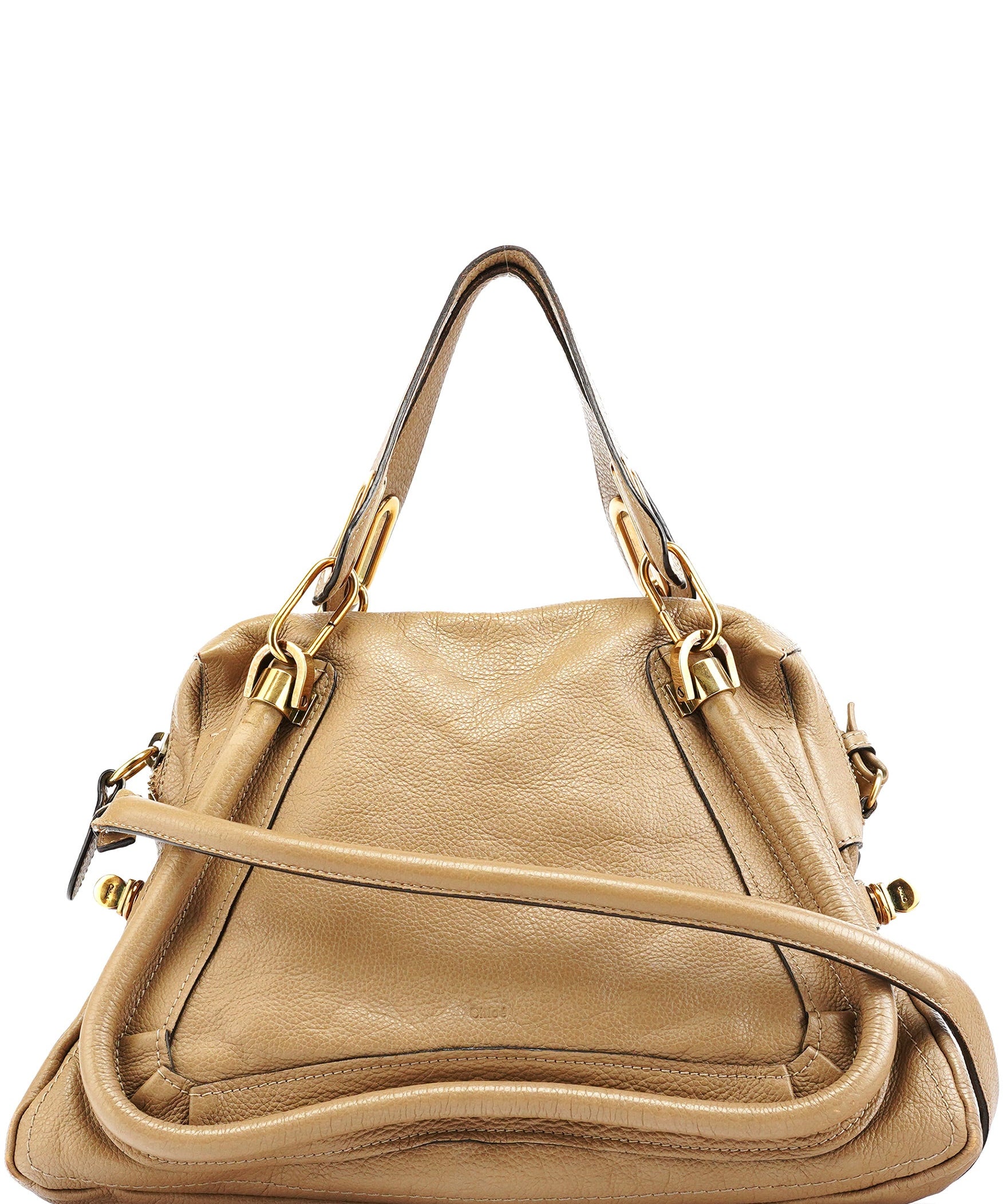 Chloe Beige Leather Paraty 2-Way Bag