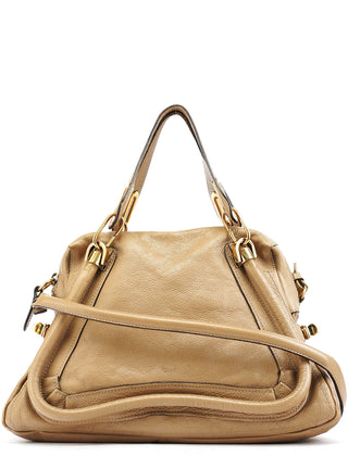 Chloe Beige Leather Paraty 2-Way Bag