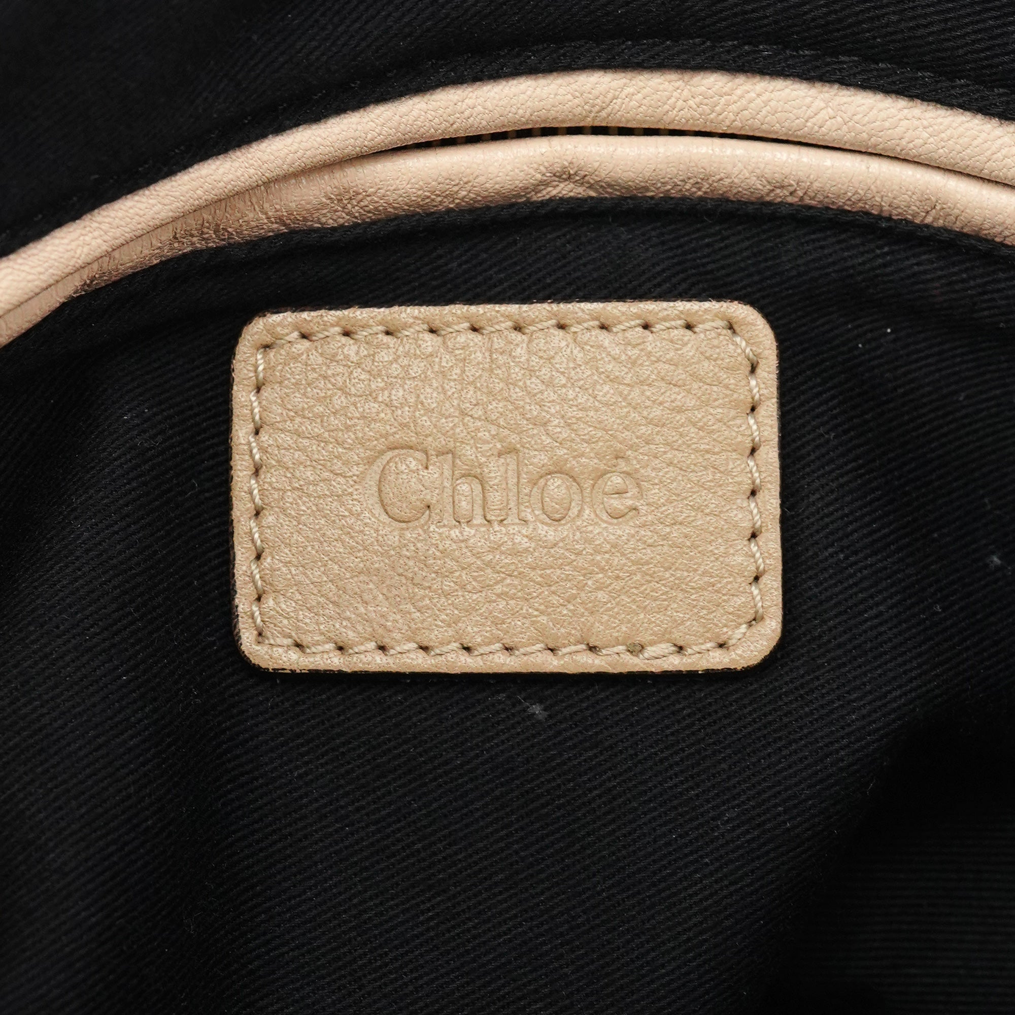 Chloe Beige Leather Paraty 2-Way Bag