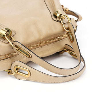 Chloe Beige Leather Paraty 2-Way Bag