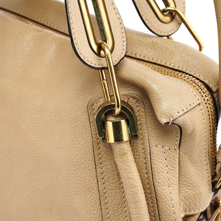 Chloe Beige Leather Paraty 2-Way Bag