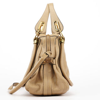 Chloe Beige Leather Paraty 2-Way Bag
