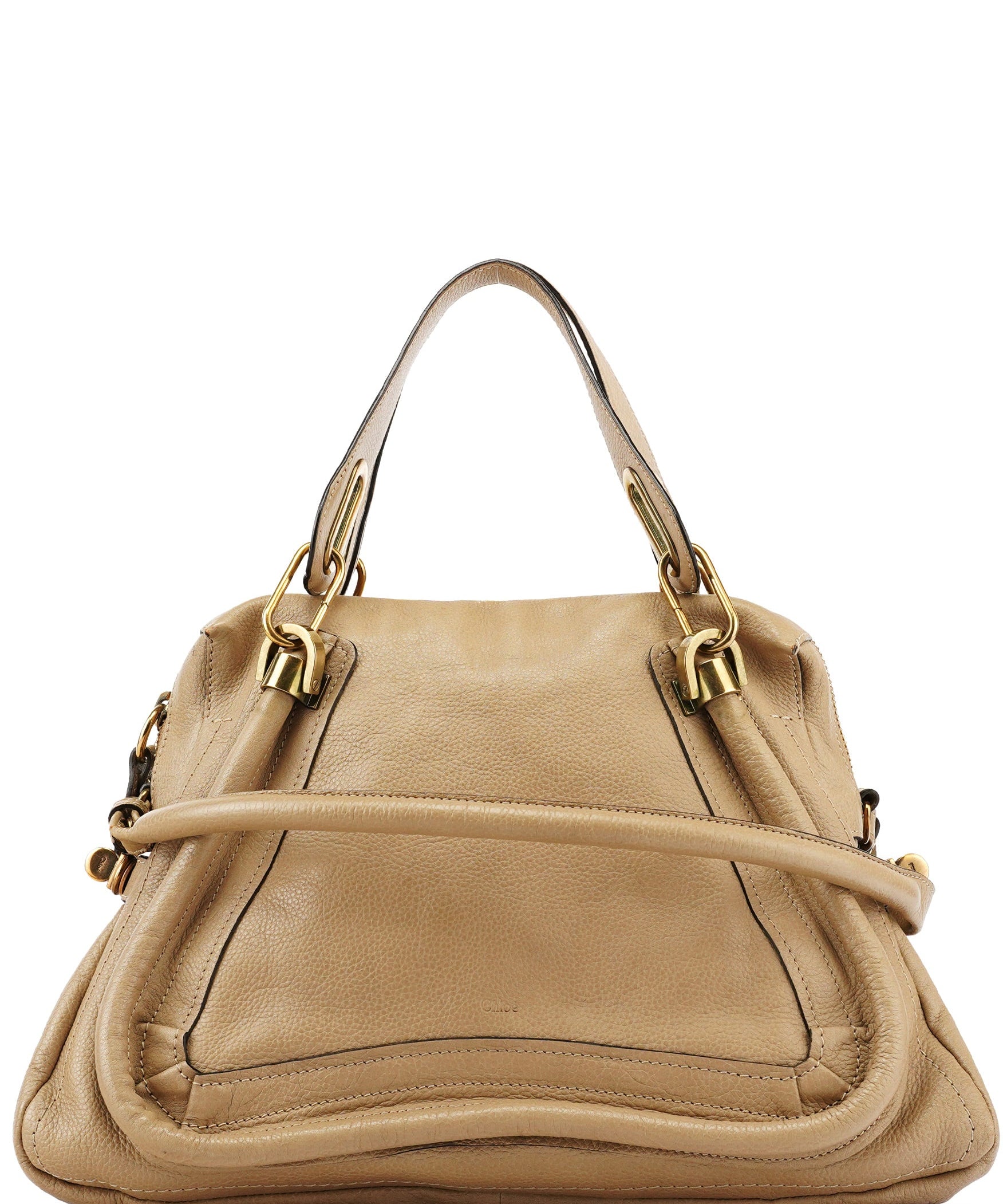 Chloe Beige Leather Paraty 2-Way Bag