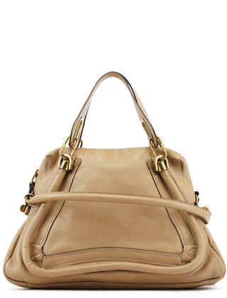 Chloe Beige Leather Paraty 2-Way Bag