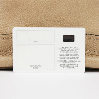 Chloe Beige Leather Paraty 2-Way Bag