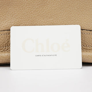 Chloe Beige Leather Paraty 2-Way Bag