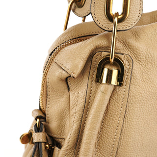 Chloe Beige Leather Paraty 2-Way Bag