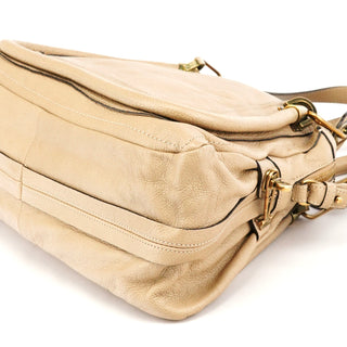 Chloe Beige Leather Paraty 2-Way Bag