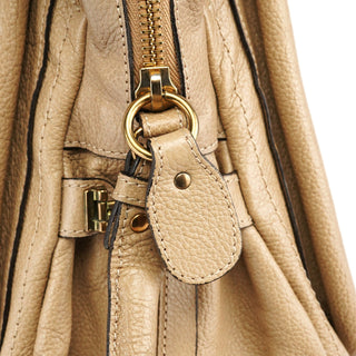 Chloe Beige Leather Paraty 2-Way Bag