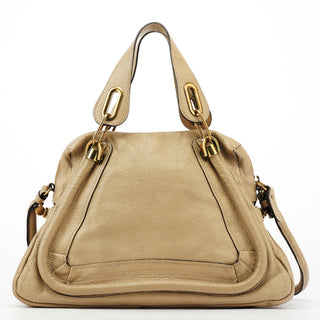Chloe Beige Leather Paraty 2-Way Bag