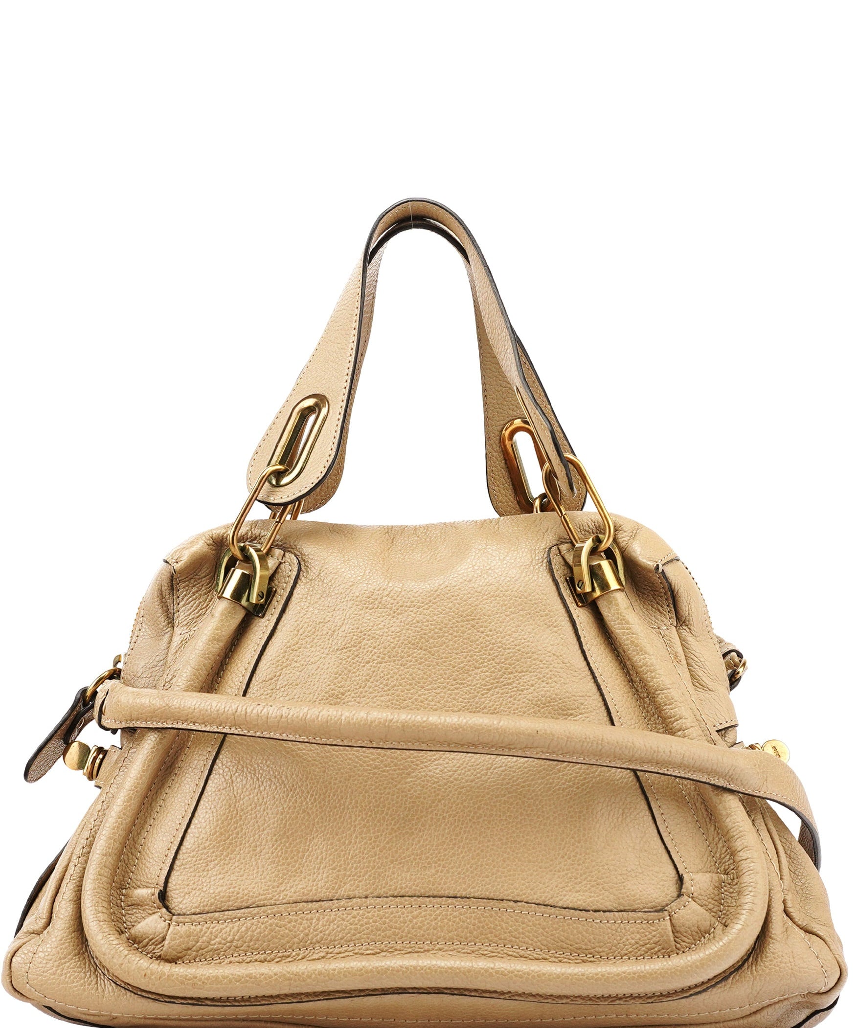 Chloe Beige Leather Paraty 2-Way Bag