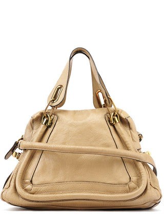 Chloe Beige Leather Paraty 2-Way Bag