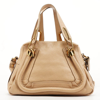 Chloe Beige Leather Paraty 2-Way Bag