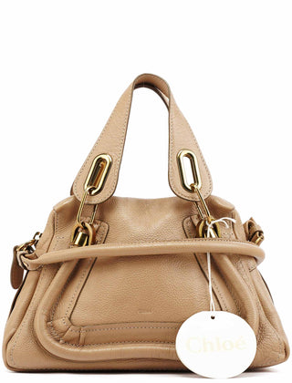 Chloe Beige Leather Paraty 2-Way Bag