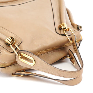 Chloe Beige Leather Paraty 2-Way Bag