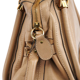 Chloe Beige Leather Paraty 2-Way Bag
