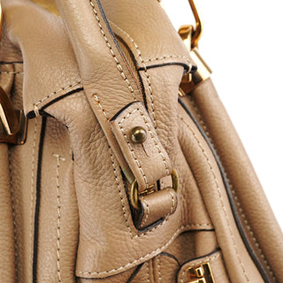 Chloe Beige Leather Paraty 2-Way Bag