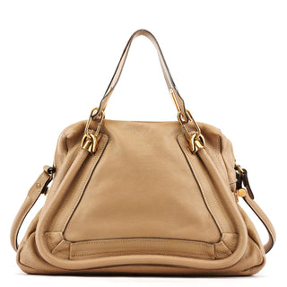 Chloe Beige Leather Paraty 2-Way Bag