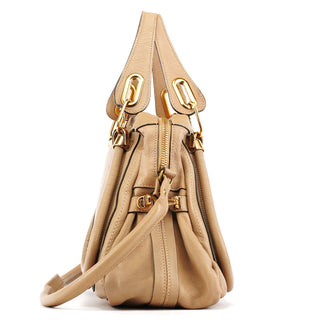 Chloe Beige Leather Paraty 2-Way Bag