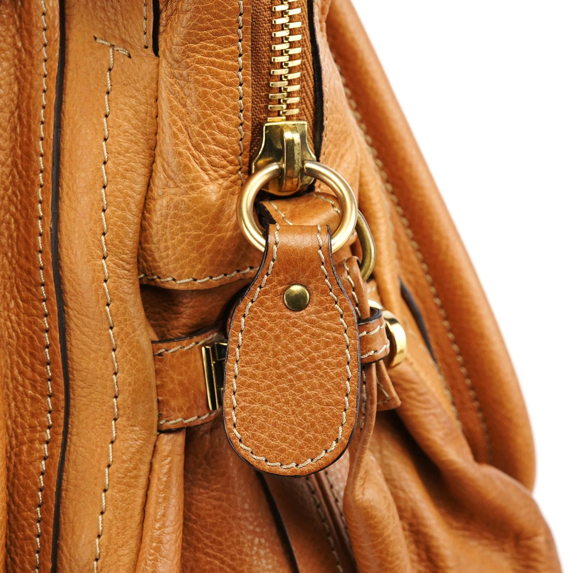 Chloé Sac deux portés Paraty en cuir beige