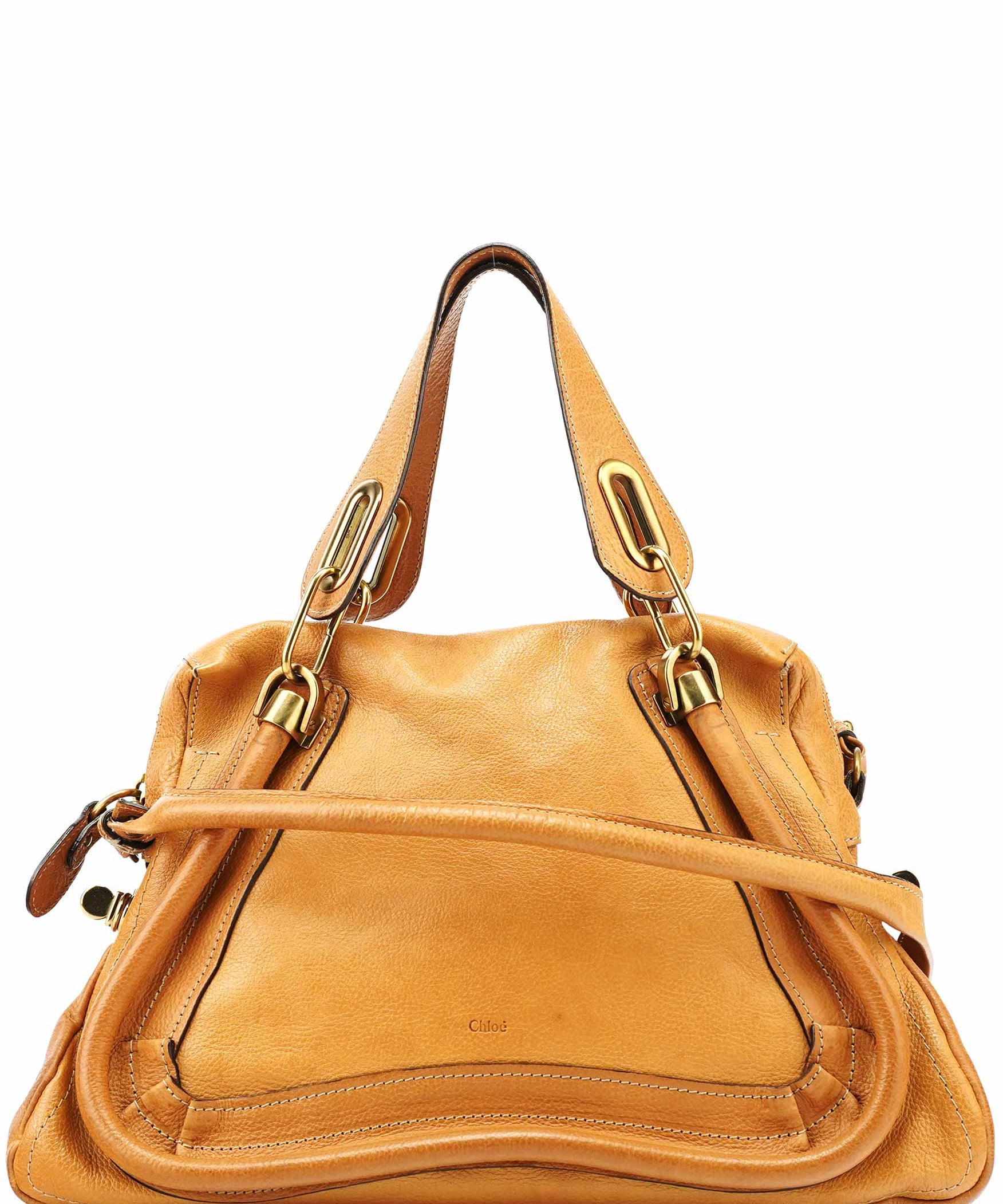 Chloe Beige Leather Paraty 2-Way Bag