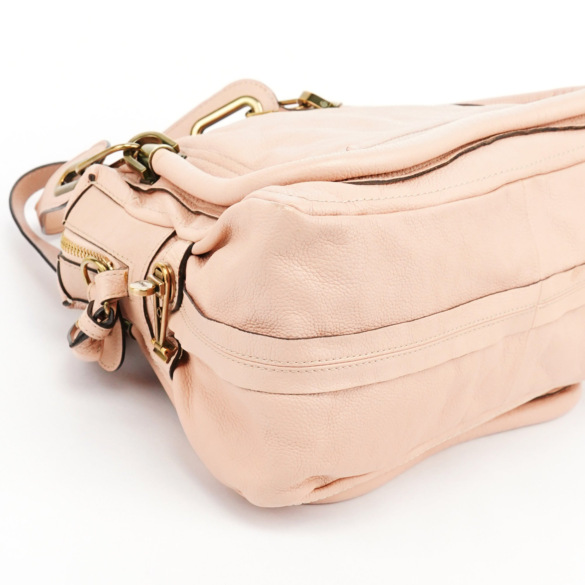 Chloé Sac deux portés Paraty en cuir beige