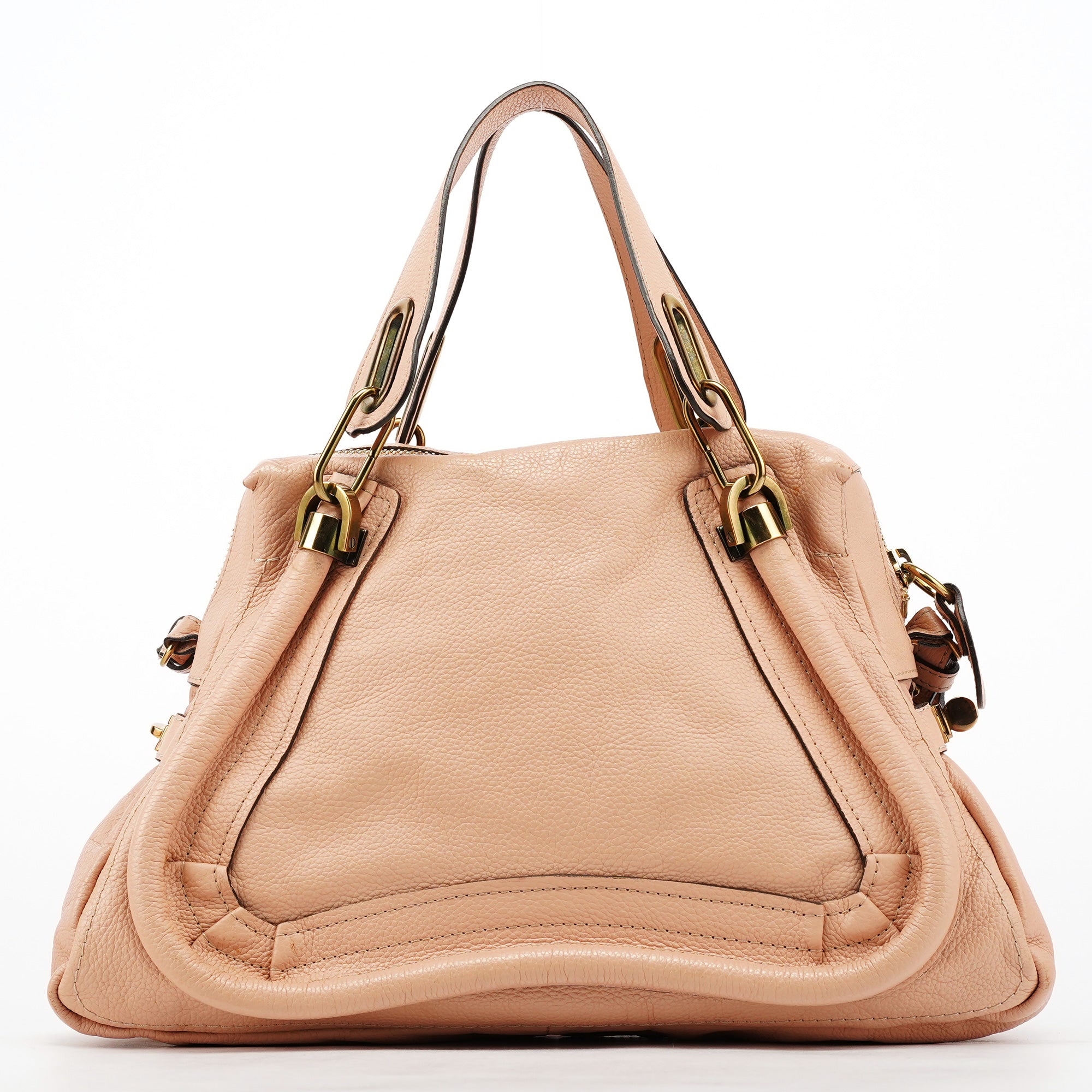 Chloé Sac deux portés Paraty en cuir beige