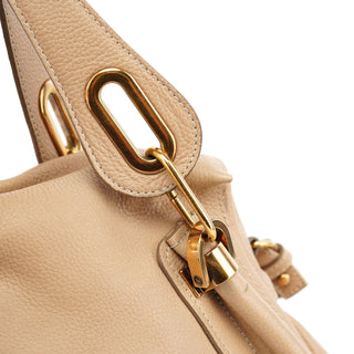 Chloé Beige Leather Paraty 2-Way Shoulder Bag