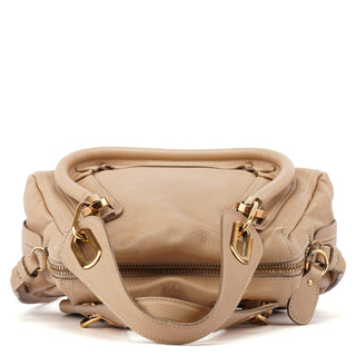 Chloé Beige Leather Paraty 2-Way Shoulder Bag
