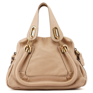 Chloé Beige Leather Paraty 2-Way Shoulder Bag